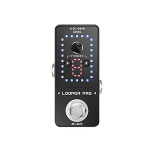 LOOPER PLUS Guitar Effects Pedal 24 Bit/48KHz DC9V with 9 Loops &amp; Colorful Display