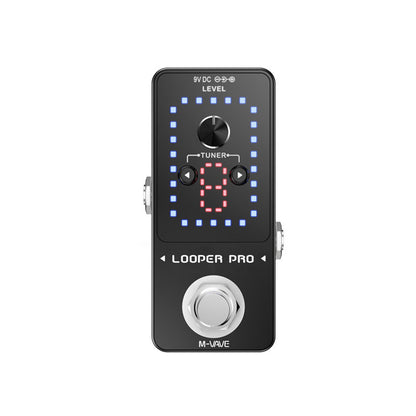 LOOPER PLUS Guitar Effects Pedal 24 Bit/48KHz DC9V with 9 Loops &amp; Colorful Display