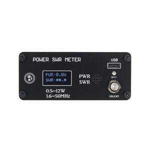 0.5-12W 1.6-50MHz SWR Power Meter Shortwave PWR SWR Meter OLED12864