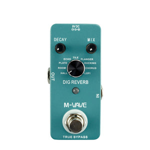 DIG REVERB Digital Reverb Electric Guitar Effects Pedal with 9 High Performance Reverb Mode