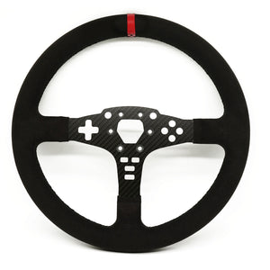 33CM/13&quot; Racing Steering Wheel (Fully Covered with Suede) PC SIM Racing Accessory for MOZA R5