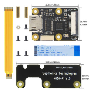 X630 Hdmi to CSI-2 Module with High Performance for Raspberry Pi Support 1080p 60fps and Audio &amp; Video