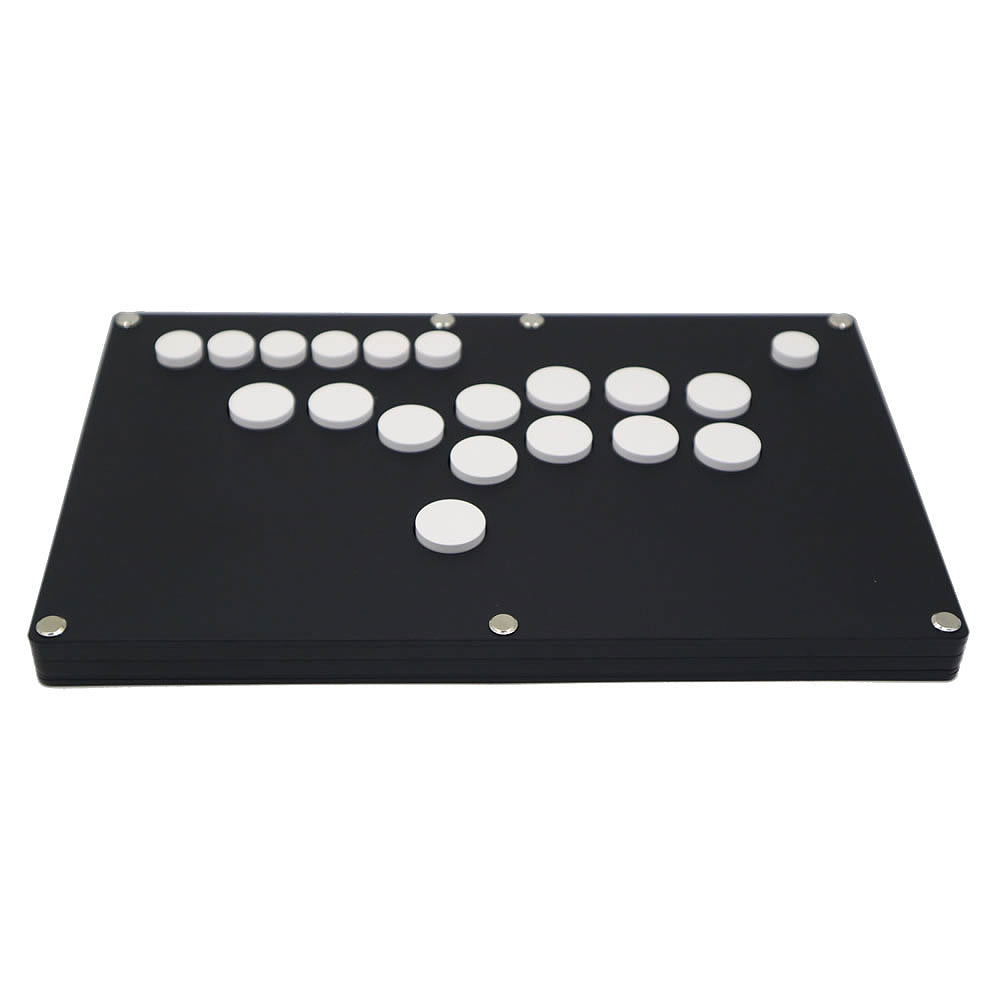 Black Frosted Panel with White Button Game Controller Arcade Game Console Joystick - PC Version