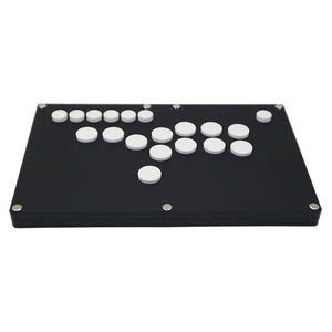Black Frosted Panel with White Button Game Controller for Arcade Game Console Joystick - for PS4 Version