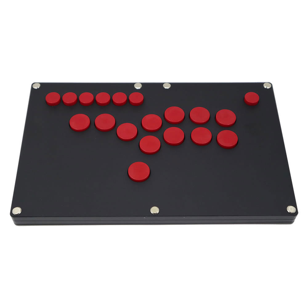 Black Frosted Panel with Red Button Game Controller Arcade Game Console Joystick - for PS4 Version
