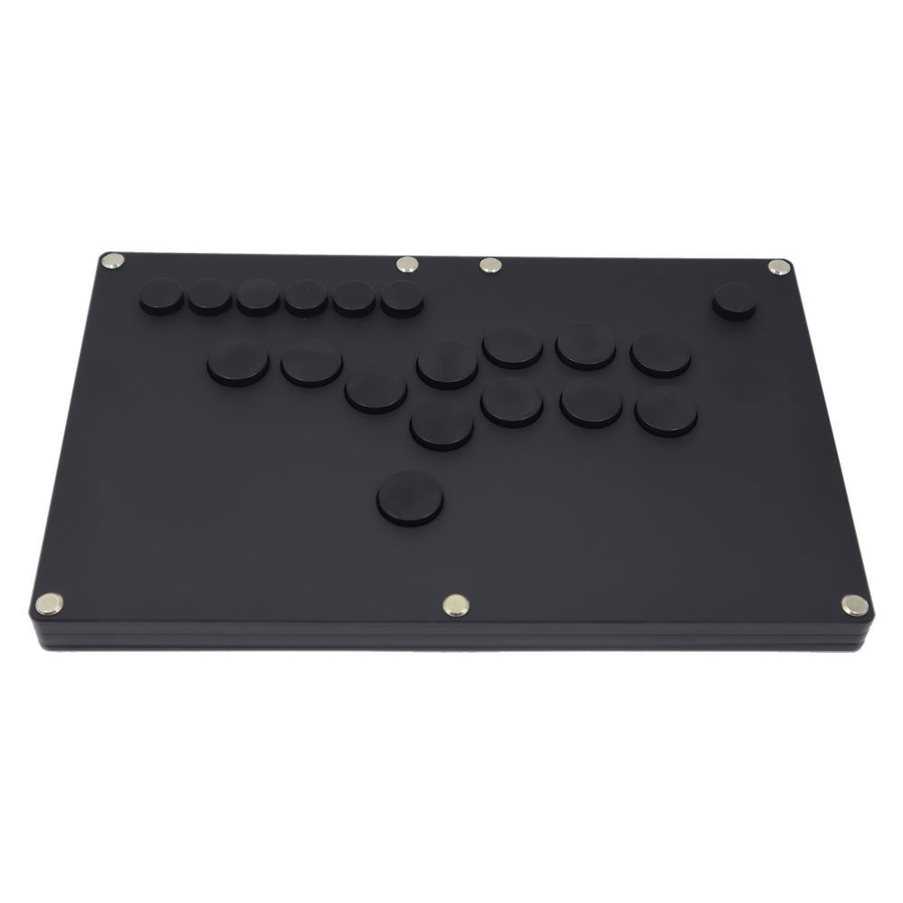 Black Frosted Panel with Black Button Game Controller Arcade Game Console Joystick - for PS4 Version