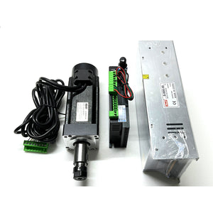 HQUDJ ER16 48V 400W Spindle Motor with High Torque + BLDC Motor Driver + 600W Power Supply