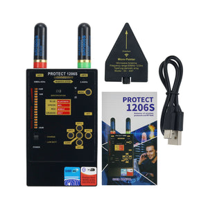 1206S GPS Detector GPS Bug Detector Camera Detector Anti-Monitoring For 50-4000MHz &amp; 2G/3G/4G/5G