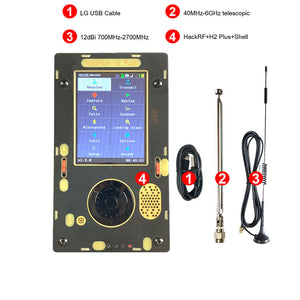 Portapack H2 Plus with Two Antennas Software Defined Radio Module for HackRF One Expansion Board