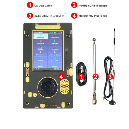 Portapack H2 Plus with Two Antennas Software Defined Radio Module for HackRF One Expansion Board