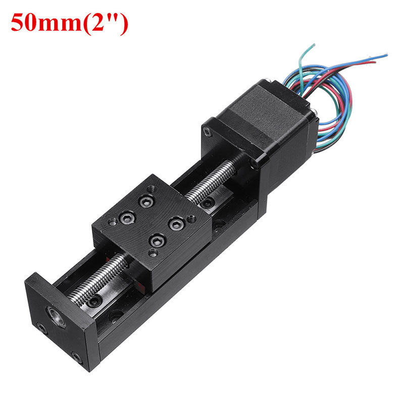 T6*4 50MM/2" T-Type Lead Screw Mini Sliding Table Linear Stage Transport Guide Platform