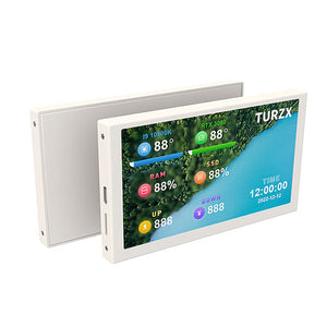 5" 800x480 IPS Screen IPS Monitor Type-C Computer Case Secondary Screen (Standard Version White Shell) Free of AIDA64