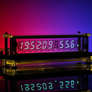 VCK11 Wifi Clock VFD Clock Transparent VFD CNC Processed Displaying Time Data Temperature Humidity