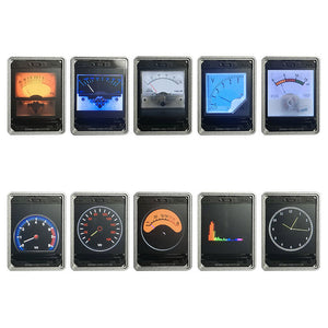 GEEKTONE Voice Gauge 1.3" Plug-in Voice-Controlled VU Meter Rhythm Light Aluminum Alloy Shell Silver