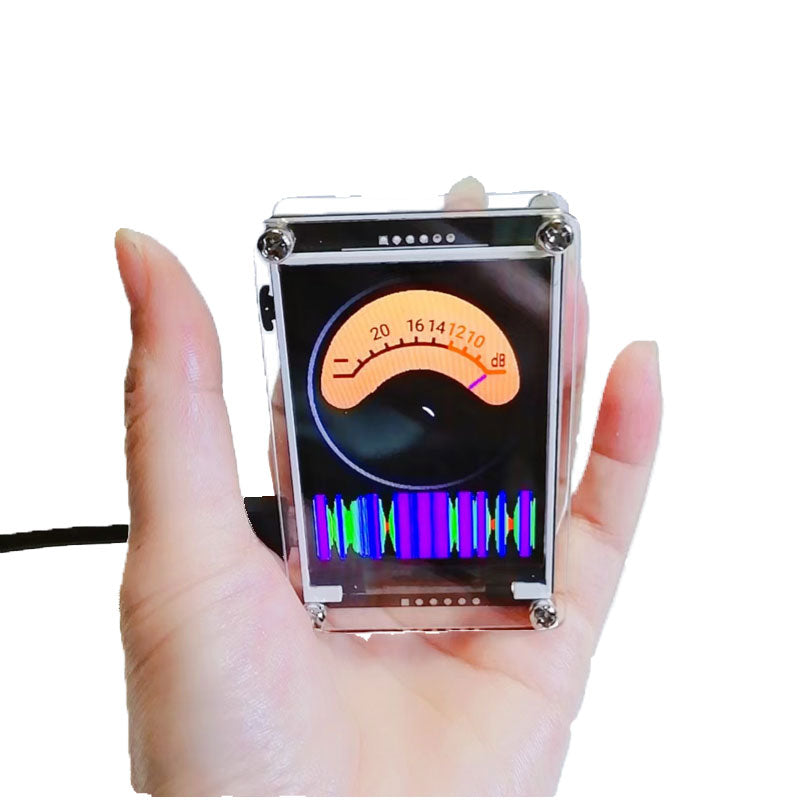 GEEKTONE 2.4-Inch GPS Plug-in Nixie Tube Clock VU Meter Voice-Controlled Music Spectrum True Color