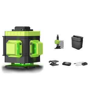 LFINE LLX-360-01 12-Line Green Light Self Leveling Laser Level with Touch Button for Wall Floor Tile