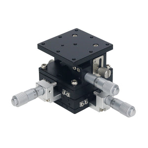 LD60-CM 60x60MM/2.4x2.4" XYZ Axis Sliding Stage Manual Sliding Table with Central Micrometer