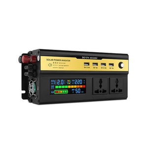 1200W 12V Solar Power Inverter DC 12V to AC 220V with Digital Display Used in Car Home Outdoors