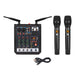 RK-211 Mixer Sound Card Micro 4-Channel Mixing Console with Wireless Microphones for Conference Show