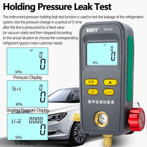 DY518 Freon Pressure Gauge Refrigerant Manifold Gauge Air Conditioner Digital Vacuum HVAC Meter