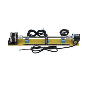Sliding Table Kit Stepper Motor Learning Positioning Control Stroke 9.8&quot; PLC Accessories w/ Encoder