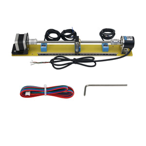 Sliding Table Kit Stepper Motor Learning Positioning Control Stroke 9.8&quot; PLC Accessories w/ Encoder