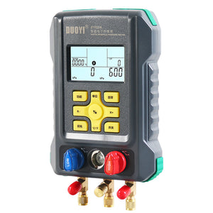 DY522A Freon Pressure Gauge Digital Manifold Pressure Gauge Vacuum Pressure Temperature Tester Set