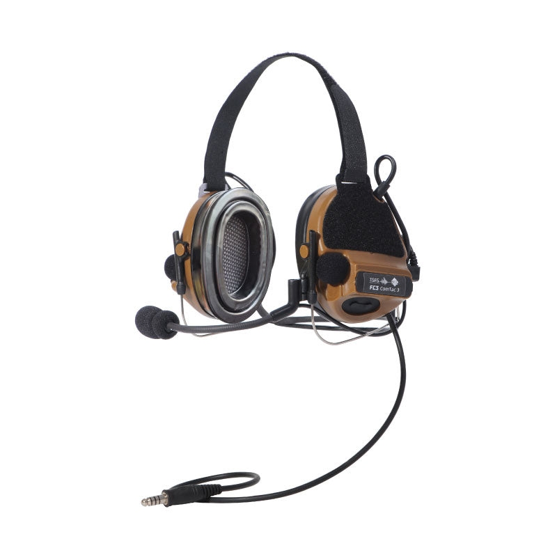 TSFS FCS COMTAC3 Tactical Headset Pickup Noise Reduction Tactical Headphones for Helmet (Sandy)