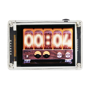 GEEKTONE 2.4" Plug-in Nixie Tube Clock VU Meter Voice-Controlled Music Spectrum Display True Color