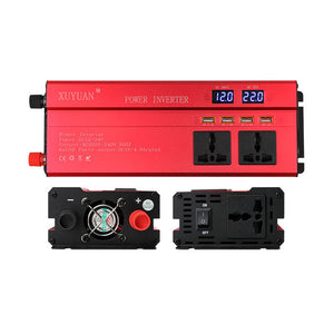 2000W Power Inverter DC 12V/24V to 220V Vehicle Solar Power Inverter with Screen Universal Socket