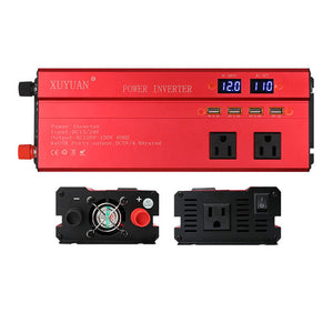 2000W Power Inverter DC 12V 24V to 110V Vehicle Solar Power Inverter with LED Display US Socket