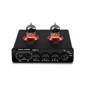 TUBE-T7 Headphone Amplifier 6J9 Electronic Tube Power Amplifier DAC Decoder Support Optical Fiber &amp; Coaxial &amp; RCA Input