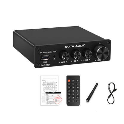 DA-1002C HiFi Digital Power Amplifier Support Bluetooth 5.0 &amp; USB &amp; Coaxial &amp; Optical Input without Power Adapter