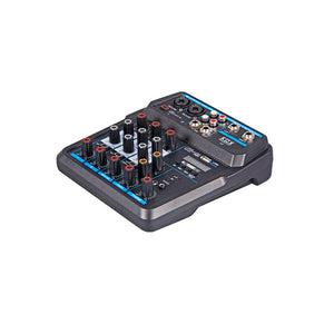 TZT KU-4 Musical Mini Mixer 4-Channel Mixing Console USB Sound Card for Performance &amp; Domestic Uses