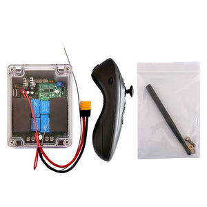 RX40E 500M/1640.4FT 12V 24V 30V 40A Boat Remote Control Kit w/ Waterproof Case &amp; Integrated Antenna