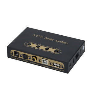 HG-677X 5.1CH Audio System Bluetooth Receiver U Disk Player Optical Coaxial Audio DAC USB Sound Card