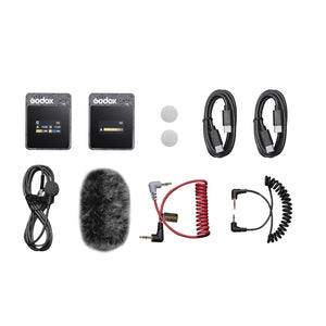 Godox MoveLink II M1 2.4GHz Wireless Lavalier Microphone System One Receiver One Transmitter Black