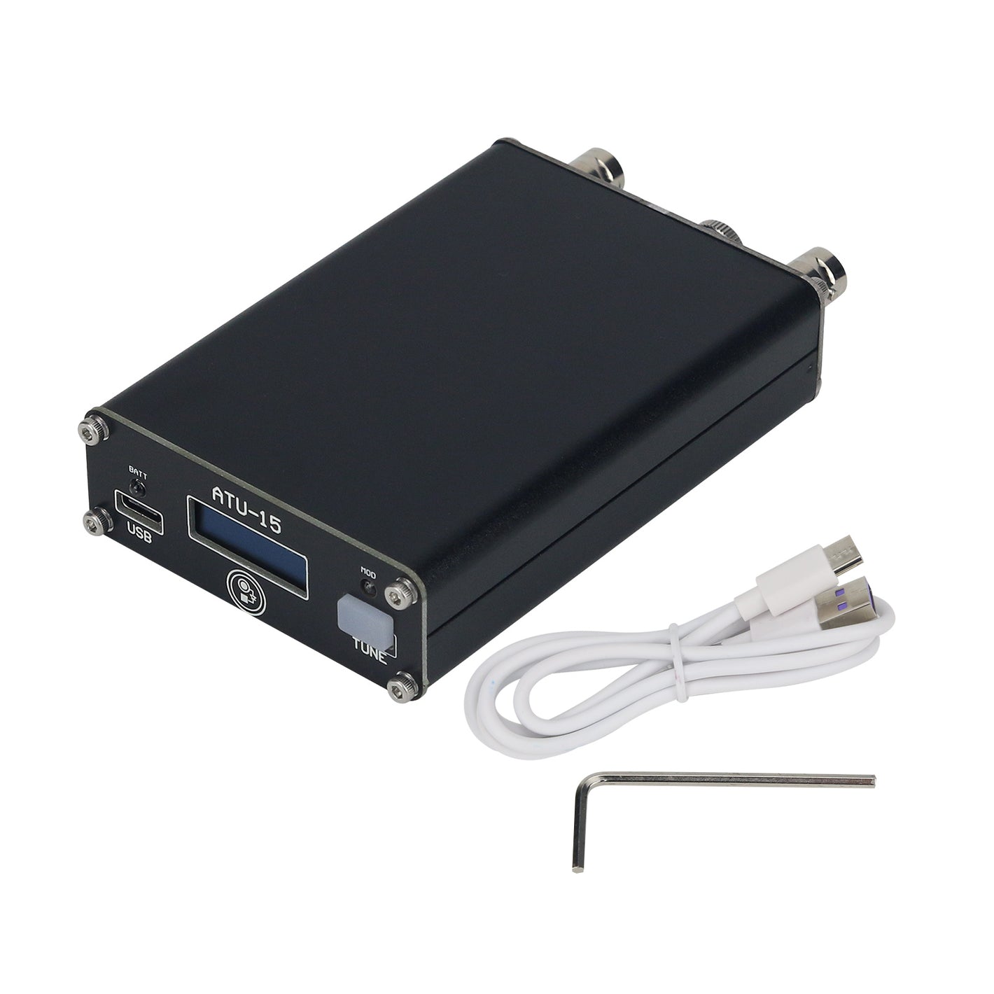 HamGeek ATU-15 Shortwave Automatic Antenna Tuner HF Antenna Tuner Built-in Battery to DIY Amateur Radio