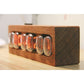 IN12 Nixie Tube Clock Creative Retro Desktop Clock Digital Clock DIY Decoration (African Padauk)