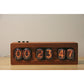 IN12 Nixie Tube Clock Creative Retro Desktop Clock Digital Clock DIY Decoration (African Padauk)
