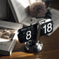 Automatic Flip Clock Desktop Clock Digital Clock Home European Style Decoration Black Number Card