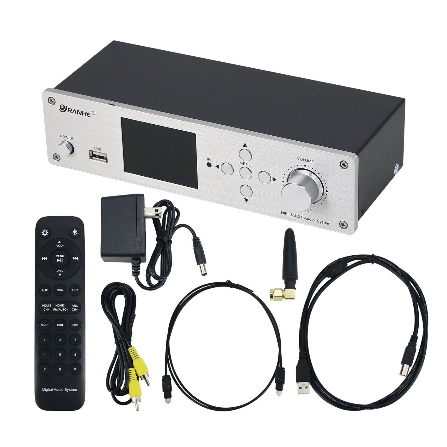 RANHE RH-899X Silvery DSD Audio Player Lossless DTS/AC3 Decoding Audio Player 3xES9023P Chip 5.1 Channel Decoder