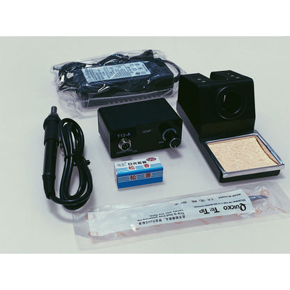 T12-A DC12-25V Mini Soldering Station Soldering Iron Station w/ Soldering Iron Holder &amp; Power Supply