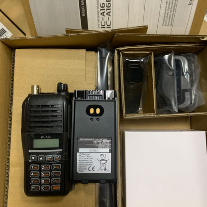 IC-A16 VHF Air Band Transceiver Analog Walkie Talkie 3W-5W with Communication Distance of 3km-5km for ICOM