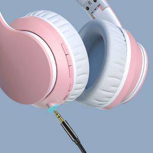 OCYCLE B6 Pink Active Noise Cancellation Wireless Bluetooth Headphone for Online Courses and Sound Insulation