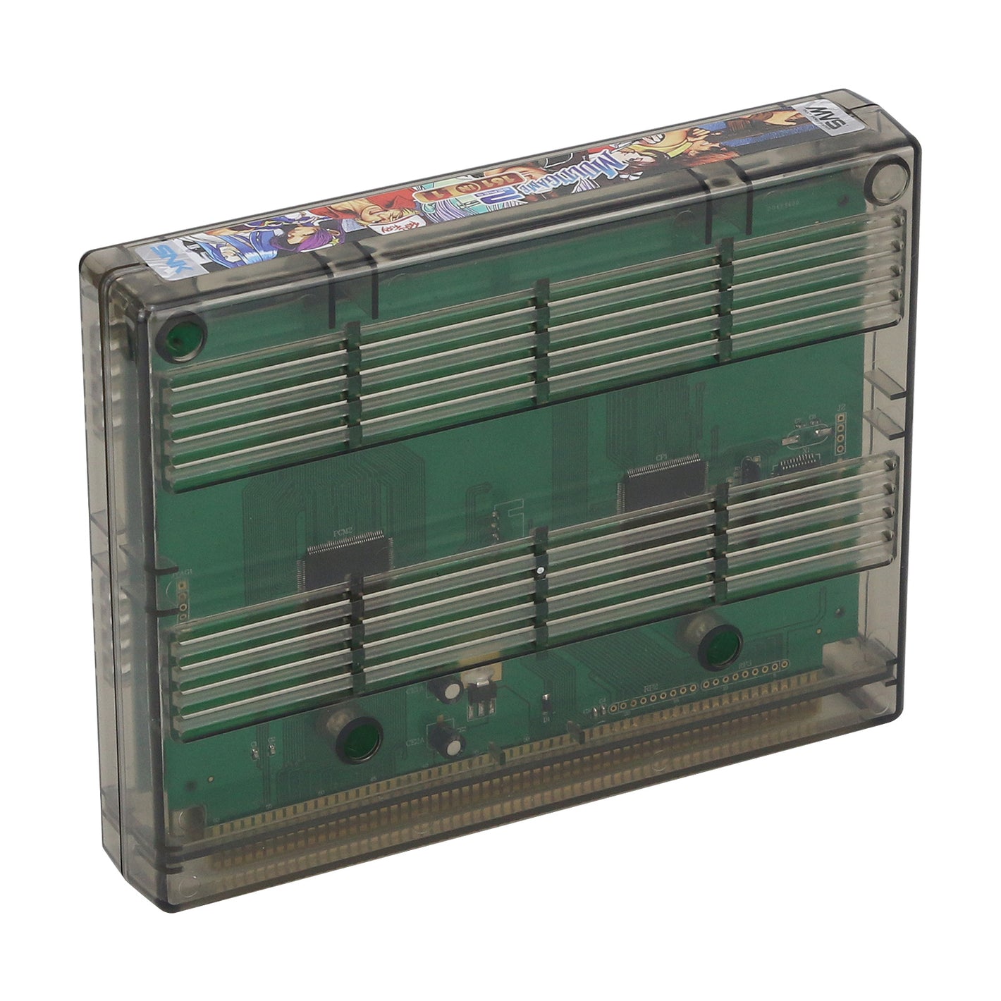 Transparent Black Version 2 MVS 161 in 1 Game Cartridge with a Box for SNK Arcade Machine or AES Console