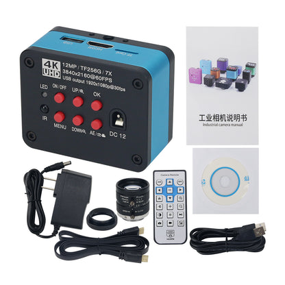 12MP 4K UHD 3840x2160 Live Stream Camera HDMI USB Camera w/ 35MM C-Mount Lens for Research Teaching