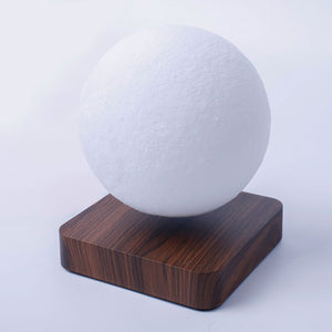 14CM/5.5&quot; Floating Moon Lamp Levitating Light Night Lamp Gift Base Printed with Dark Wood Grain