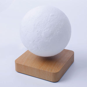 14CM/5.5&quot; Floating Moon Lamp Levitating Light Night Lamp Gift Base Printed with Light Wood Grain