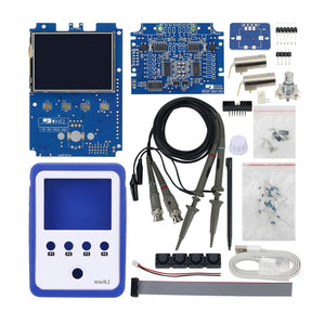 WAVE2 DIY Kit Digital Oscilloscope 2-Channel 0-200KHz Signal Generator Unassembled 2.4&quot; Touch Screen